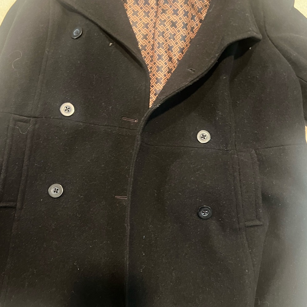 Jaclyn Smith women’s Black Pea Coat hooded